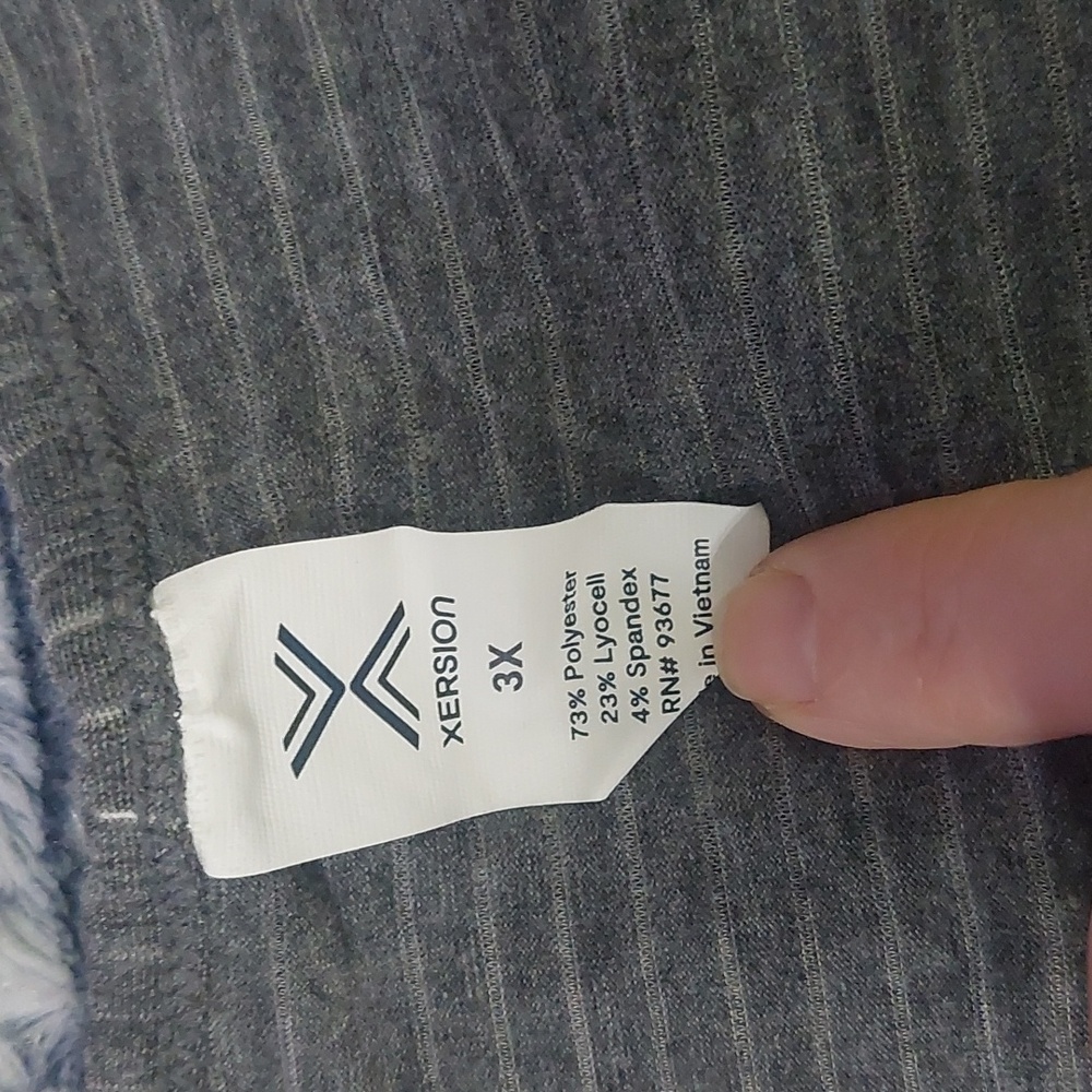 Xersion‎ Gray Striped Women's Tank Top 3x - Picture 2 of 5